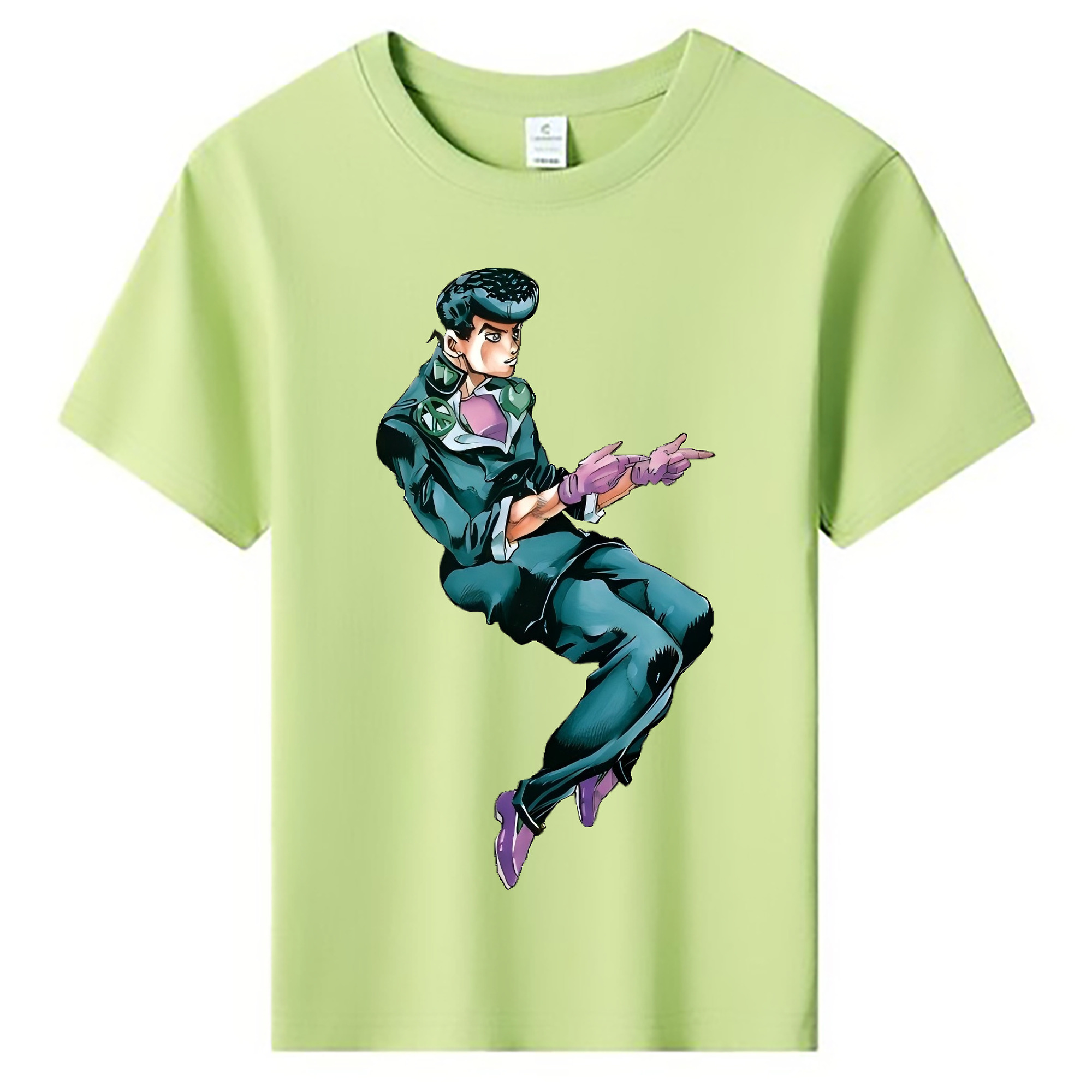 （画像用） ジョジョの奇妙な冒険 ひがしかた じょうすけ JoJo's Bizarre Adventure Higashikata Josuke 綿100％キッズTシャツ（フロントプリント）